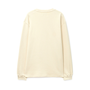 Personalizable 240g algodón hombres Regular Fit sudadera recortada pulóver sólido Streetwear pesado invierno bordado - Product Image 2