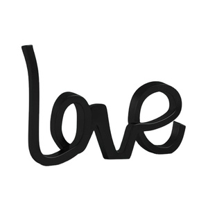 Metal <b>Love</b> Decorative Sculpture Black Wholesale Customized Design Home Decoration Table Decor Luxury Hotel Room Restaurant - Product Image 1