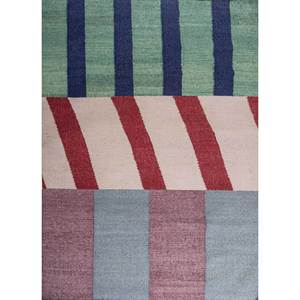 พรมขนสัตว์ทอลายเรียบสีน้ำเงินคลาสสิก ทำด้วยมือ ลายเรขาคณิต สำหรับบ้าน ห้องนั่งเล่น ห้องโถง พรมวิสโคสทรงสี่เหลี่ยมผืนผ้า-ADWL-1283 - Product Image 1