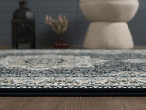 Alfombra turca de lujo hecha a máquina Golden Almas Navy Premium para sala de estar del fabricante de Gaziantep - Product Image 4