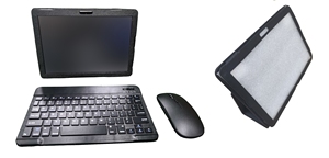 Set di Accessori per Tablet da 10,1 Pollici <span class=keywords><strong>con</strong></span> <span class=keywords><strong>Tastiera</strong></span> e <span class=keywords><strong>Mouse</strong></span> <span class=keywords><strong>Bluetooth</strong></span> Wireless e Custodia in Pelle per Studio, Ufficio e Viaggio - Product Image 2