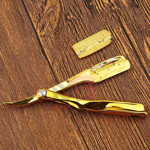 Rasoir manuel pour hommes le plus vendu pour le rasage des barbes et des cheveux, style rasoir allemand, acier inoxydable antibactérien - Product Image 5