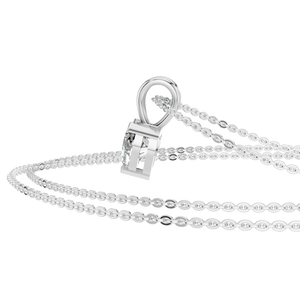 Collier pendentif chaîne à maillons en moissanite cœur 0,5 ct, or 14 carats, quatre griffes, cadeau de fête de mariage pour femme, approvisionnement direct d'usine - Product Image 2