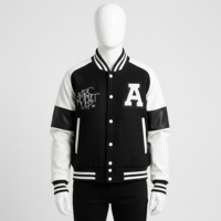 Chaqueta Varsity Personalizada para Hombre, Talla Grande, Invierno 2024, Impermeable, Transpirable, 100% Lana, Calidad Premium, Bordado Deportivo