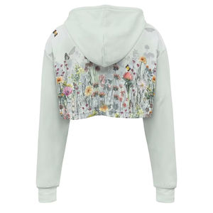 Nouveaux crop tops à capuche pour femmes, vêtements personnalisés avec logo et design, crop tops à capuche vierges pour femmes - Product Image 6