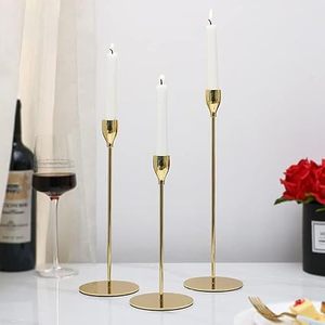 Nouveauté : Porte-bougie en aluminium doré pour table, personnalisable pour la décoration de la maison et des mariages, écologique et durable. - Product Image 3