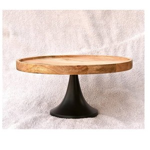 Cake Stand Wood Round Decorating Weddings and Parties Elegant and Stylish Round Wooden Cake Stand <b>Tools</b> - Product Image 5