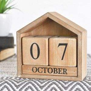Bloc de calendrier en bois artisanal |   Support artisanal |   Vente en gros directe d'usine - Product Image 2