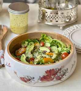 Bol en bois imprimé en émail écologique, fait à la main, vaisselle de cuisine, passe au lave-vaisselle, léger, pour le service quotidien - Product Image 1