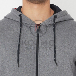 Conjunto de ropa de gimnasio de fitness transpirable personalizada de talla XL para hombre Sudadera con capucha de manga larga gris con logotipo impreso Ropa de entrenamiento de lana de invierno - Product Image 6