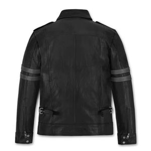 Veste d'hiver épaisse et chaude pour homme, veste en cuir véritable de couleur unie, veste d'hiver tendance, vestes en cuir originales - Product Image 6