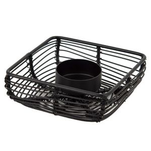 Minimalist Black Iron Pillar <b>Candle</b> Holder <b>Square</b> Frame Tea Light Stand Decorative Geometric Candelabra for Living Room Table - Product Image 5