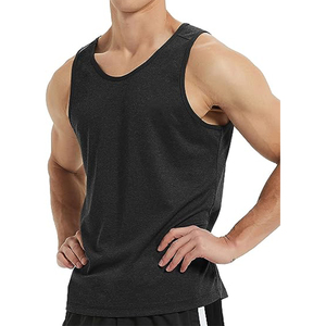Entrenamiento de fábrica cortado fitness gimnasio camiseta sin mangas hombres camiseta diseño personalizado streetwear algodón camiseta sin mangas correr ropa deportiva verano - Product Image 1