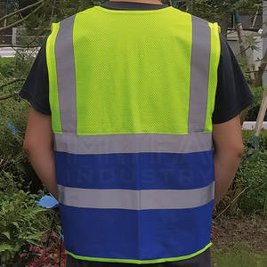 Chalecos DE SEGURIDAD personalizables con equipo de alta visibilidad de rayas reflectantes para trabajos de construcción, tráfico y exteriores - Product Image 2