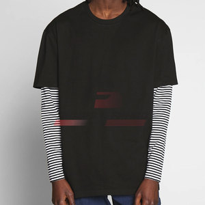 Novedad de 2025, camisetas de doble capa para hombre, ropa de verano, camisetas informales de doble capa para hombre, venta en línea - Product Image 4