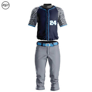 Dernière conception impression de Logo personnalisé meilleure conception vêtements de sport de haute qualité nouveau Design uniforme de Baseball 2022 - Product Image 3