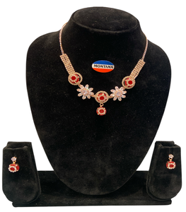 AD437 Ensemble de bijoux classiques élégants Collier et boucles d'oreilles élégants pour les fêtes de mariage Événements traditionnels pour les cadeaux - Product Image 4