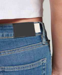 Lâche décontracté taille haute jambe régulière Stretch coton Denim pantalon Baggy large droite Slim Fit jean femmes jean Service OEM - Product Image 5