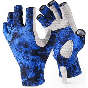 Guantes de Pesca de Neopreno Personalizados al por Mayor, sin Dedos, Protección Solar UV50+, Antideslizantes, con Correa Ajustable, Transpirables, para Hombre y Mujer - Product Image 2