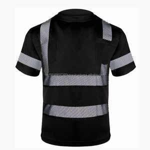 Breathable 100% Polyester Hi <b>Vis</b> Reflective Short Sleeve Safety <b>Shirts</b> With Front Pocket Working Safety <b>T</b> <b>Shirt</b> - Product Image 4