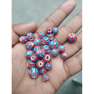 Best Quality Indian Chevron Design Lampwork <b>Crystal</b> & Glass <b>Beads</b> Colorful Natural Decorative Lighting for Jewelry Making - Product Image 3