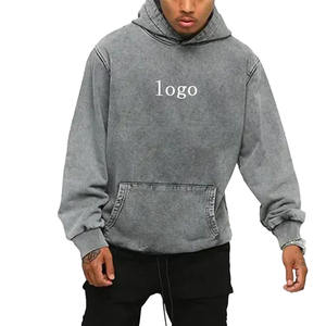 Vêtements personnalisés Sweatshirts à capuche pour hommes Vente en gros Sweatshirts à capuche délavés vintage Sweats à capuche pour hommes Pull-over à capuche pour hommes - Product Image 4