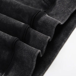 Sweat à capuche unique en coton noir pour hommes, coupe régulière, lavage à l'acide, sur mesure, sweats à capuche de haute qualité chez Nurak 2025 - Product Image 4