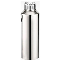 Bouteille d'eau de sport en acier inoxydable avec revêtement en poudre noire Thermos à eau de taille personnalisée Fiole à vide