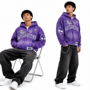 Nouvel arrivage : Sweat à capuche en molleton délavé de haute qualité, 100 % coton, couleur personnalisable, respirant, écologique, idéal pour l'hiver - Product Image 6