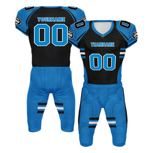 Uniformes de Fútbol Americano Sublimados Personalizados de Alta Calidad, Conjuntos para Adultos, Tallas Grandes, Transpirables, Antibacterianos, de Secado Rápido, 100% - Product Image 1