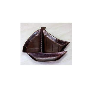 Fournisseur indien de plateau de service en métal de forme ronde, variété fantaisie de haute qualité or brillant poli - Product Image 2