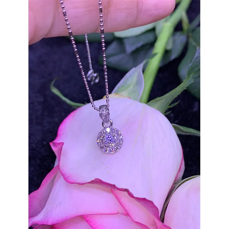 Fashion jewelry trend luxury holiday gift banquet natural diamond high sense neck necklace