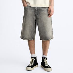 Ropa de calle personalizada Y2k Hip Hop Diamonds Distressed Vintage Acid Wash Rhinestone Denim Shorts Hombres - Product Image 2