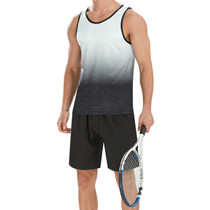 Camiseta sin mangas ligera sin mangas de verano para hombre, ropa informal de gimnasio de poliéster de secado rápido con estampado de estilo muscular transpirable - Product Image 2