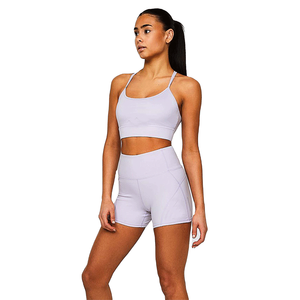 Conjuntos de Mujer de Diseño Personalizado, Precio de Venta Caliente, Conjunto de 2 Piezas, Ropa Deportiva para Mujer, Conjunto de Brasier y Pantalones Cortos para Yoga - Product Image 1