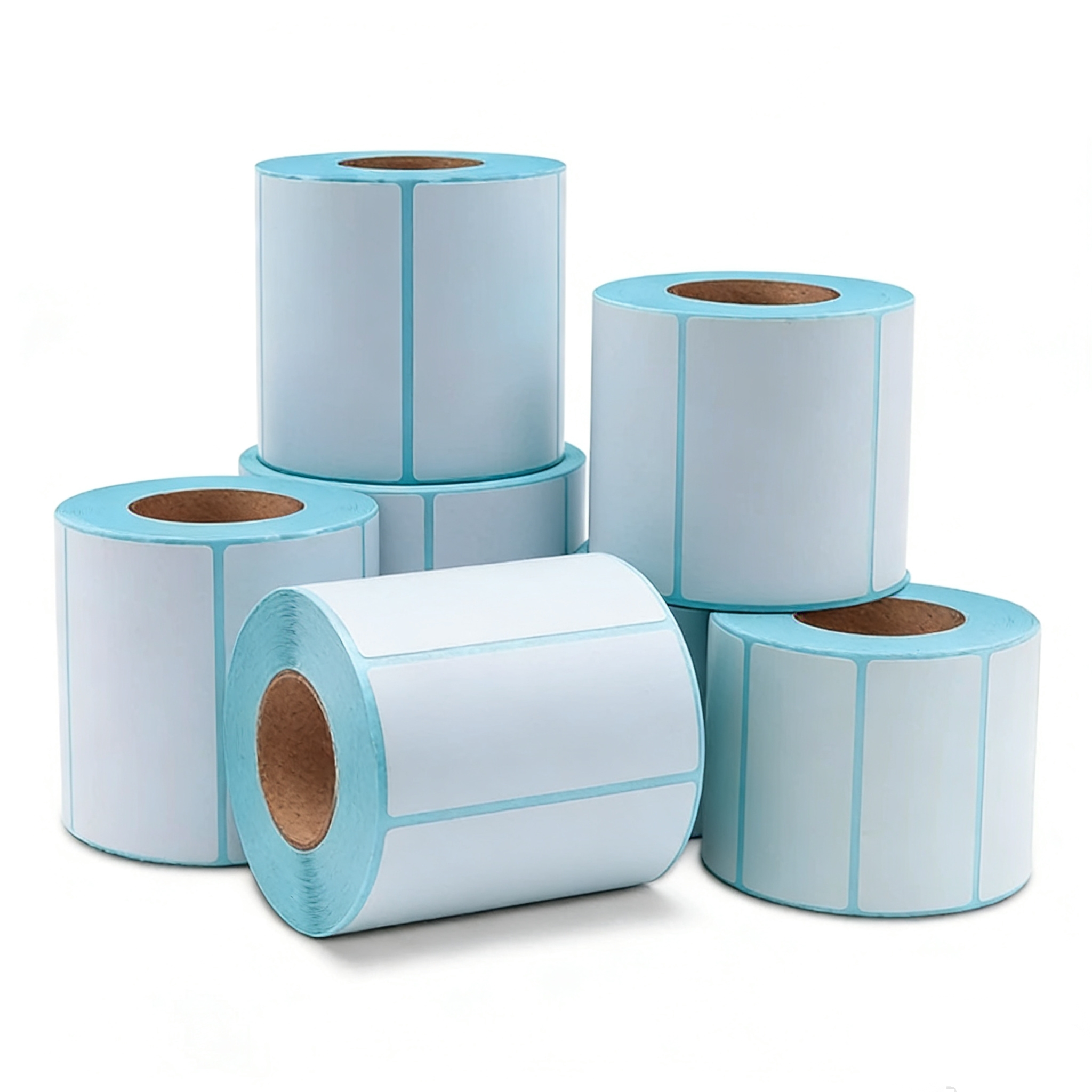 Custom Waterproof Thermal Paper Sticker Roll with Logo, Strong Adhesive Barcode Labels for Branding & Shipping