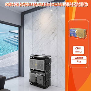 Nandos Smartbox 2 Stack Black, una elegante y funcional solución de almacenamiento en armario/guardarropa de plástico para cualquier propósito. - Product Image 4