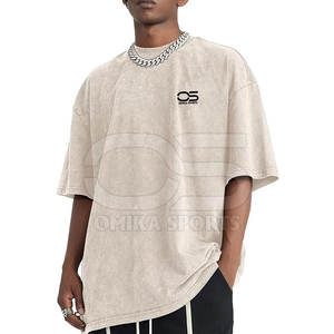 เสื้อยืดผ้าฝ้ายฟอกสีกรดสำหรับผู้ชายเสื้อแนวสตรีทแวร์ผ้านุ่มให้ความรู้สึกนุ่มสบายสำหรับฤดูร้อน - Product Image 1