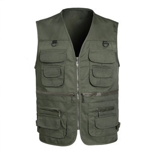 Chaleco Cargo transpirable multibolsillo para hombre, ropa informal de invierno para exteriores, para acampar, cazar, senderismo, uso táctico - Product Image 1