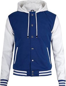Chaqueta acolchada Softshell de invierno para hombre Mezcla de lana de estilo universitario con patrón de letras universitarias bordadas Posición del logotipo frontal - Product Image 2