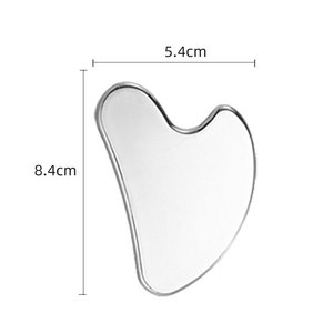 Outil facial Gua Sha en acier inoxydable avec logo gravé au laser personnalisé - Product Image 6