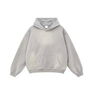 Venta al por mayor de calidad Puff Impresión de peso pesado de algodón sudaderas con capucha de los hombres sudaderas ropa - Product Image 2