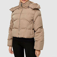 Chaquetas Acolchadas de Invierno para Mujer, Personalizadas al por Mayor, Cálidas, Transpirables, con Forro de Lana, Bordado de Camuflaje, Botones, OEM, con Tela de Nailon