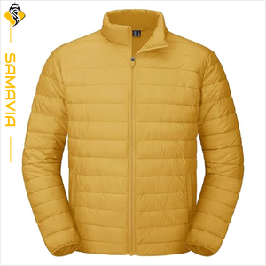 Chaqueta acolchada ligera y cálida para hombre, ropa de abrigo acolchada con cremallera transpirable para exteriores, lista para enviar - Product Image 1