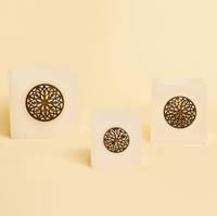 Bougeoirs en cire marocaine fabriqués à la main au pastel Décoration personnalisée pour maison et hôtel Lampes de table pour bougies chauffe-plat marocaines