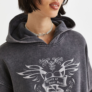 MJSI TRADING 2023 Sudadera con Capucha de Lona para Mujer, Blanca, Lisa, con Bordado Otoñal, para Gimnasio - Product Image 5