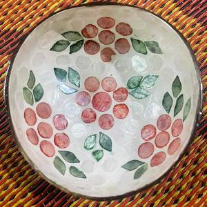 Hot Selling VITRAPRO CO-B400 Vintage Coconut Shell Bowl Inlaid Pearl Eco-Friendly <b>Tableware</b> Utensil Handicraft Made Vietnam - Product Image 1