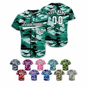 Camiseta de Béisbol Sublimada Personalizada, Camiseta de Softbol con Nombre del Equipo, Uniforme de Béisbol Deportivo con Impresión Completa - Product Image 1