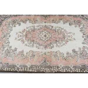 พรมตุรกีวินเทจ ขนาด 3.8x6.46 ฟุต พรมลายตารางสีน้ำตาล - Product Image 5