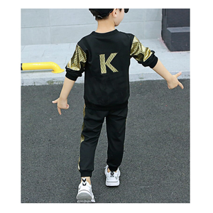 Wholesale Custom Logo Kids Fleece Cotton Casual Jogger Wear Set <b>Plain</b> <b>Tracksuit</b> - Product Image 2